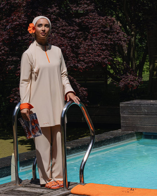 Shortline Nooray Signature Swimsuit – Beige Short Edition