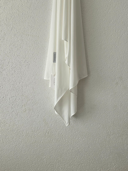 Bridal White X Liquid Jersey sccarf